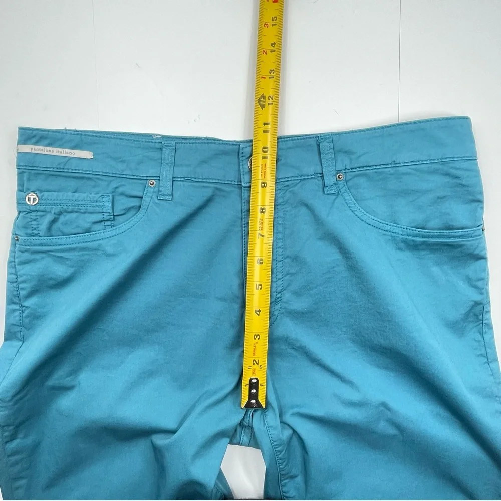 TALERIA ZED Men's Casual Straight Leg Teal Blue 5-Pocket Pants Size 36 x 27.5